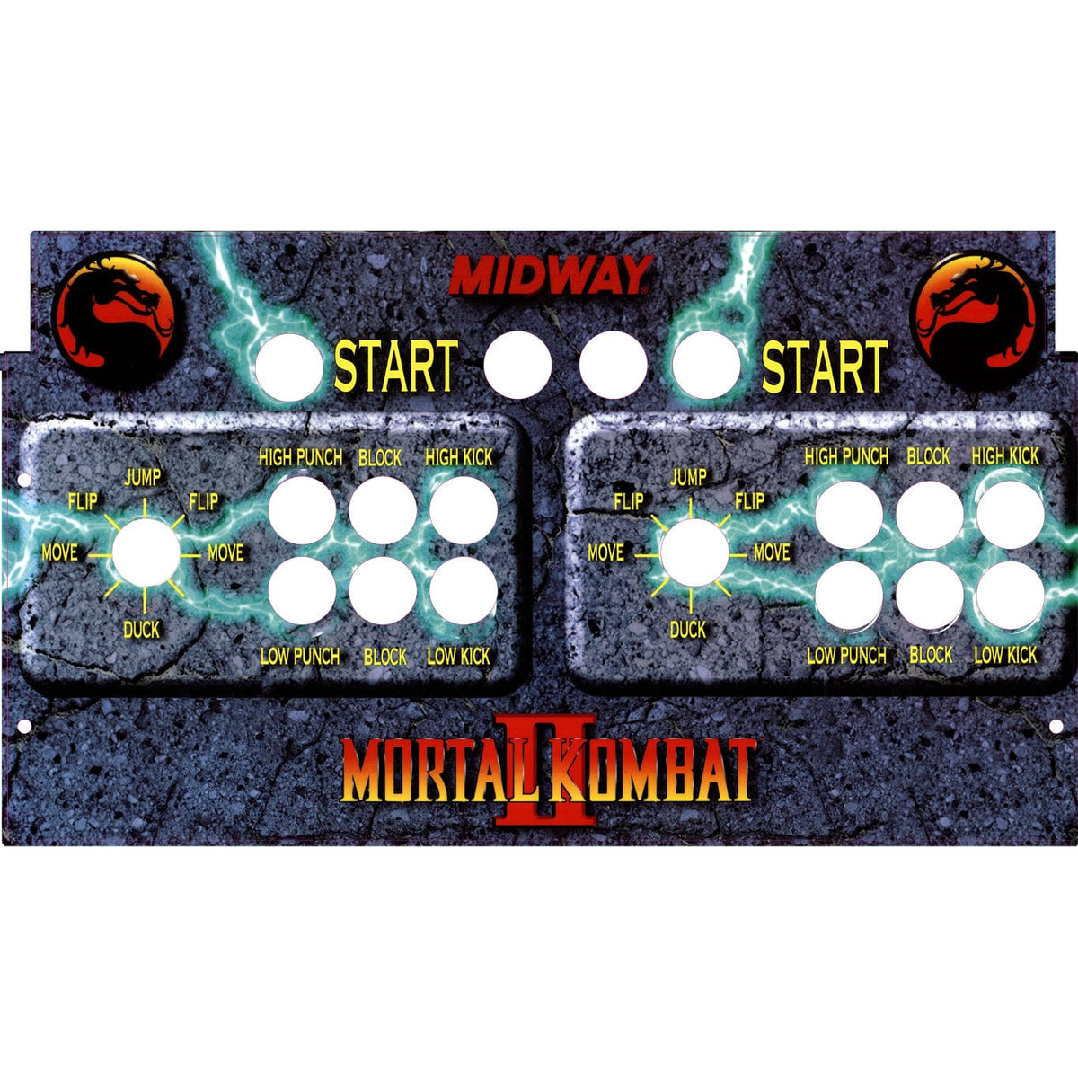 Skinned Mortal Kombat Replacement CPO Control Deck for Arcade1Up Deluxe  Edition